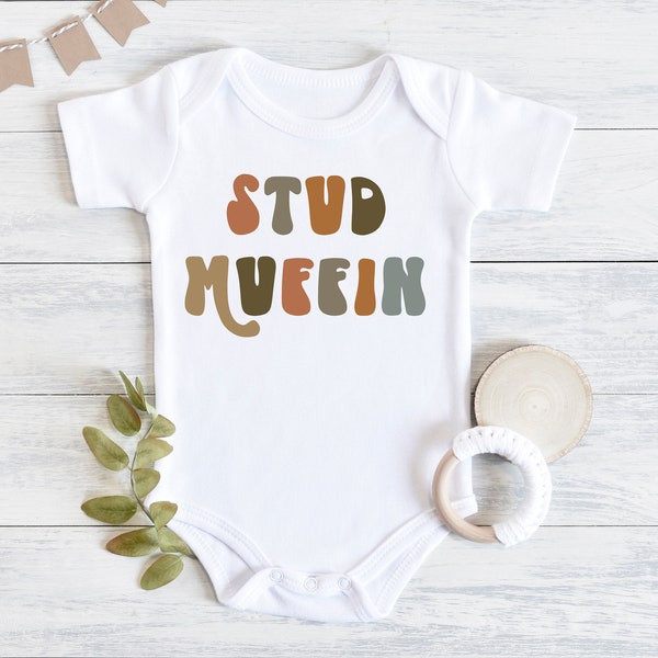 Stud Muffin Baby Bodysuit, Cute Baby Boy Clothes, Baby Romper, Baby Boy Outfit, Baby Boy Clothes, Gift For Baby Boy, Baby Shower Gift Boy