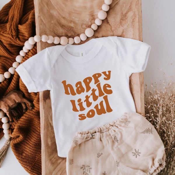 Happy Little Soul, Boho Baby Bodysuit, Boho Baby Clothes, Baby Bodysuit, Baby Outfit, Baby Shower Gift, Gift For Baby, Baby Clothes