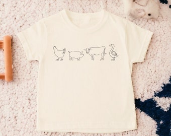 Farm Animal Toddler Shirt, Farm Kids Shirt, Country Kids Shirt, Toddler Shirts, Toddler Gifts, Kids Shirts, Cute Kids Gifts, Farm Shirt