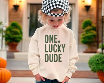 One Lucky Dude, St. Patrick's Day Toddler Sweatshirt, Kids St. Patrick's Day Sweatshirt, Boy St. Patrick's Sweatshirt, St. Patty's Day Shirt