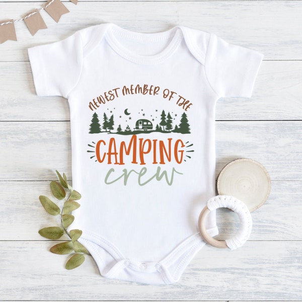 New To The Camping Crew Baby Bodysuit, Camping Baby Bodysuit, Cute Baby Outfit, Baby Shower Gift, Baby Clothes, Adventure Baby Outfit