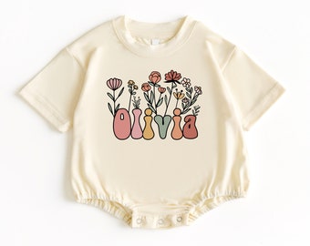 Personalized T Shirt Bubble Romper, Custom Baby Bodysuit, Baby Girl Outfit, Bubble Romper, Baby Girl Clothes, Custom Baby Gift, Baby Gift