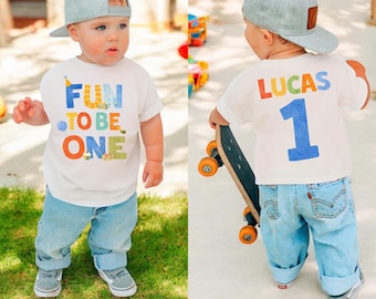 Fun To Be One Birthday Shirt, First Birthday Shirt, Toddler Birthday Shirt, Boy Birthday Shirt, Boy First Birthday Shirt, 1st Birthday
