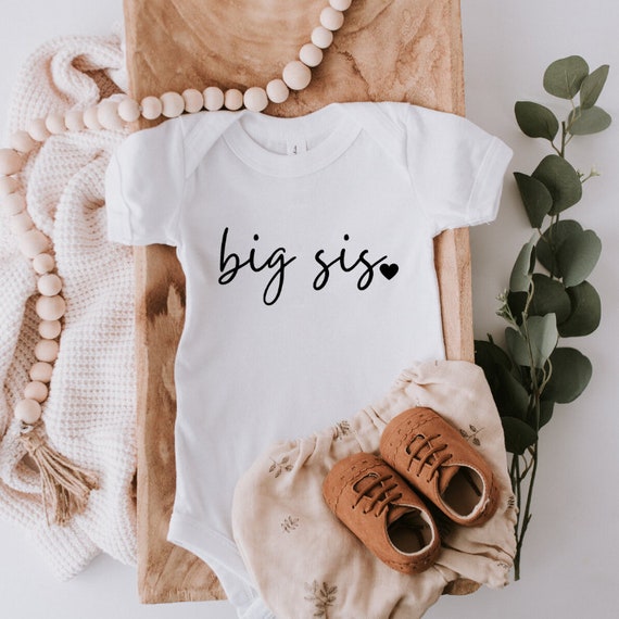 Big Sis Baby Bodysuit, Big Sister Baby Bodysuit, Big Sister Announcement, Pregnancy Announcement, Baby Bodysuit, Baby Girl Outfit, Baby Gift