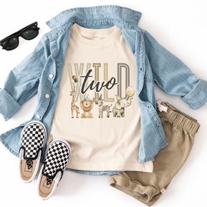 Two Wild Birthday Shirt, Zoo Birthday Shirt, Safari Birthday Shirt, Toddler Birthday Shirt, Second Birthday Shirt, Boy Second Birthday Shirt