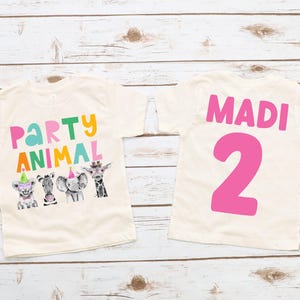 Party Animal Birthday Shirt, Zoo Birthday Shirt, Safari Birthday Shirt, Toddler Birthday Shirt, Kids Birthday Shirt, Girl Birthday Shirt