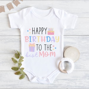 Happy Birthday Mommy Baby Bodysuit, Mommy Baby Birthday Outfit, Baby Bodysuit, I Love you Mommy, Baby Outfit, Baby Outfit for Mom Birthday