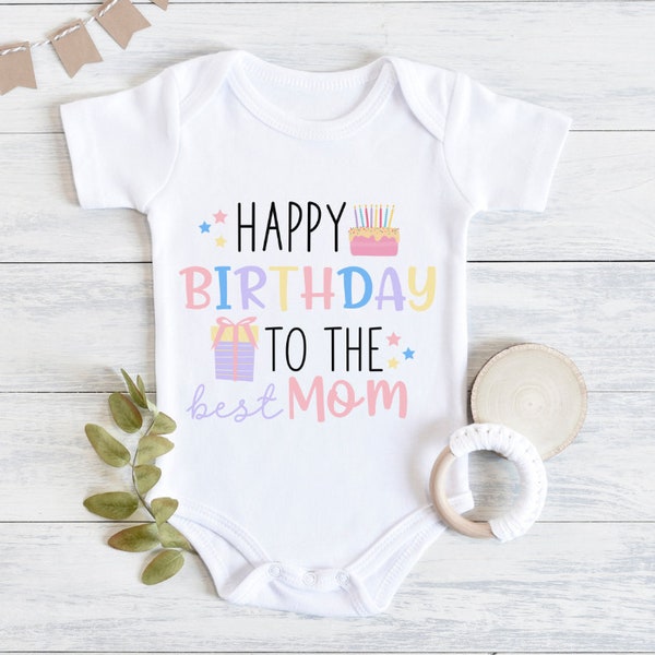 Happy Birthday Mommy Baby Bodysuit, Mommy Baby Birthday Outfit, Baby Bodysuit, I Love you Mommy, Baby Outfit, Baby Outfit for Mom Birthday