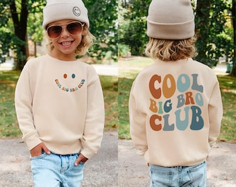 Big Bro Sweatshirt, Big Brother Shirt, Big Brother To Be, Toddler Sweatshirt, Pregnancy Announcement, Sibling Shirt, Brother Shirt