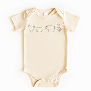 Farm Animal Baby Bodysuit, Baby Bodysuit, Farm Baby Shower, Country Baby Outfit, Baby Shower Gift, Cute Baby Clothes, Baby Gifts