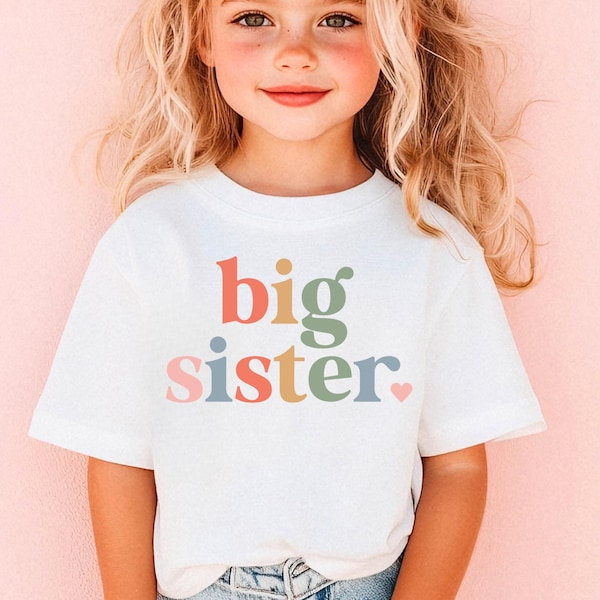 Big Sister Toddler T Shirt, Big Sister Shirt, Big Sister To Be, Promoted To Big Sister, Big Sis Tees, Big Sis, Pregnancy Announcement Shirt