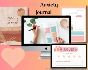 Anxiety Journal Printable PDF | Mental Health Journal | Self Care Workbook | Digital Download