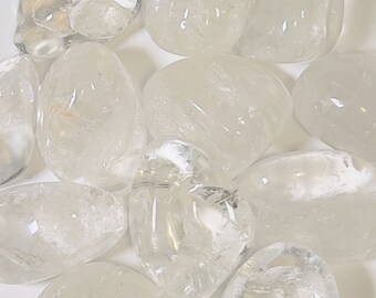 Clear Quartz Polished Tumbled Stone - Metaphysical Crystals, Healing Crystals, Tumbled Stones, Pocket Stones