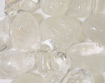 Clear Quartz Tumbled Stone: Polished Healing Crystals, Pocket Stones