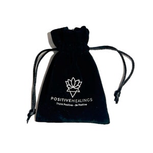Black Velvet Drawstring Pouch: Crystal & Jewelry Storage (5 x 3.75 in)