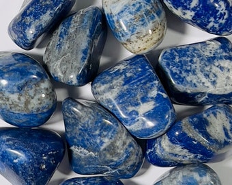 Polished Lapis Lazuli Tumbled Stone: Throat & Third Eye Chakra