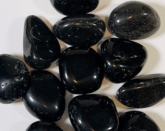 Black Obsidian Polished Tumbled Stone - Metaphysical Crystals, Healing Crystals, Tumbled Stones, Pocket Stones