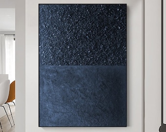 Wabi-Sabi Wall Décor Large Abstract Wall Art Cobalt Blue Wall Art Textured Wall Art Home Décor Bedroom Decor Modern Art Minimalist Acrylic