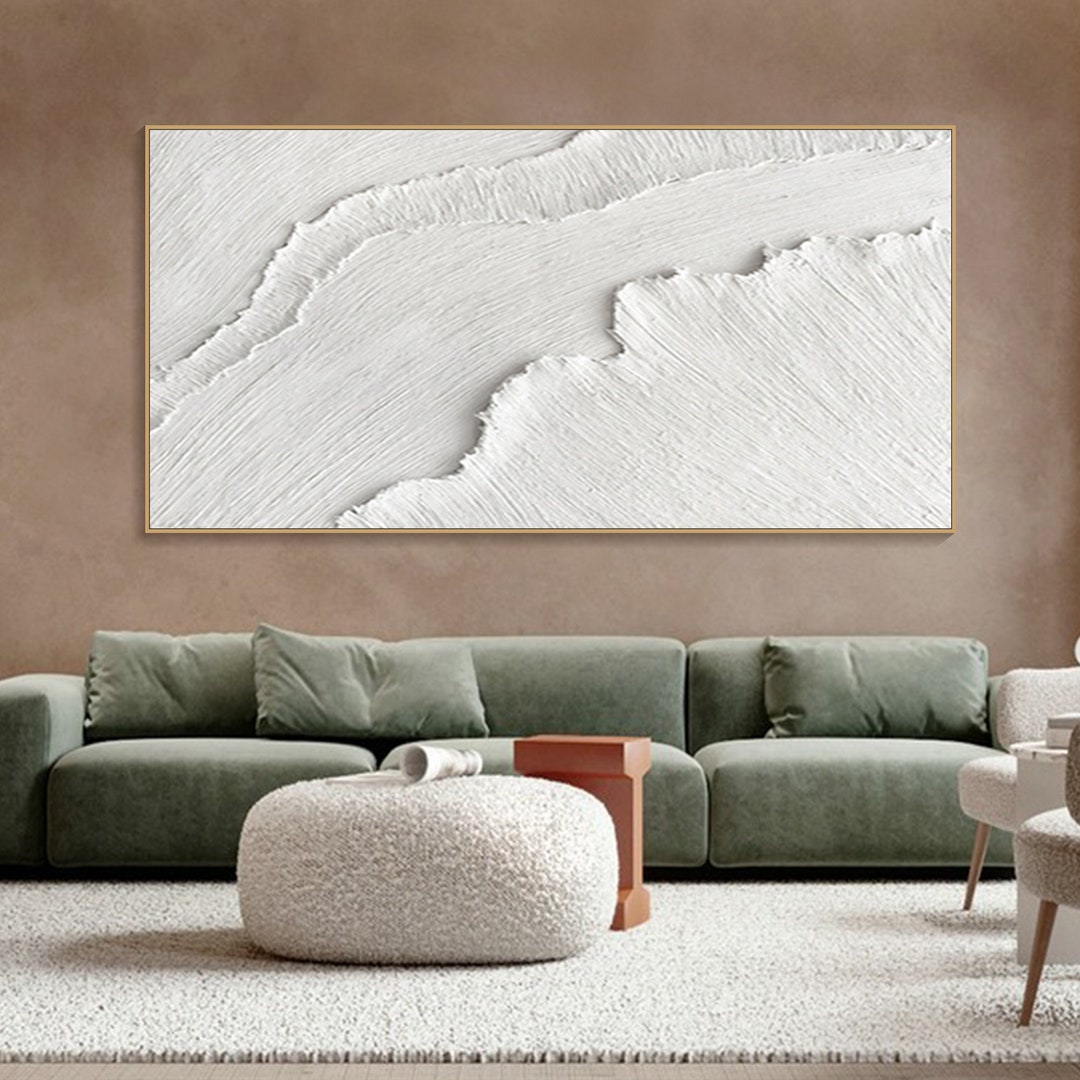 3D White Minimalist Ocean Waves Art Painting on Canvas White 3D Textural  Painting Wabi-sabi Wall Art Living Room Painting Fashion Room Decor - Etsy  Israel