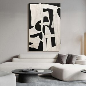 Picture of Oversized Minimalist Painting on Canvas Xxl Wall Art Boho - Etsy