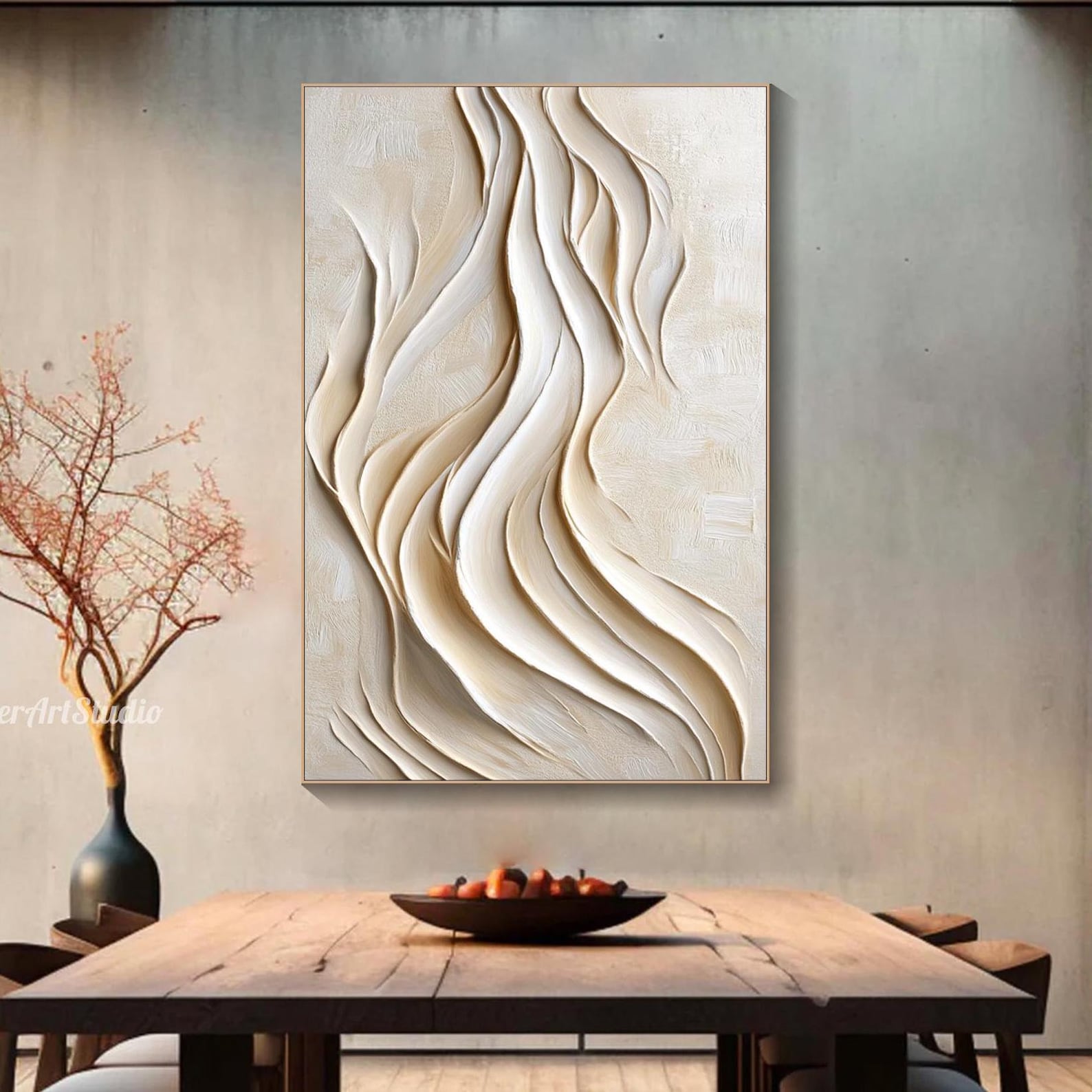 Curated visual reference: Ocean Wave Textured Wall Panel Reference: 3D Ocean Waves Textured Wall Art Large Wabi Sabi Wall