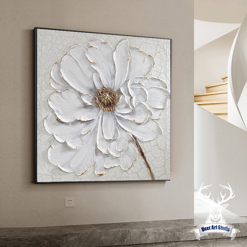 Home Décor 3D Flower Canvas Wall Art Paintings on Canvas - Etsy