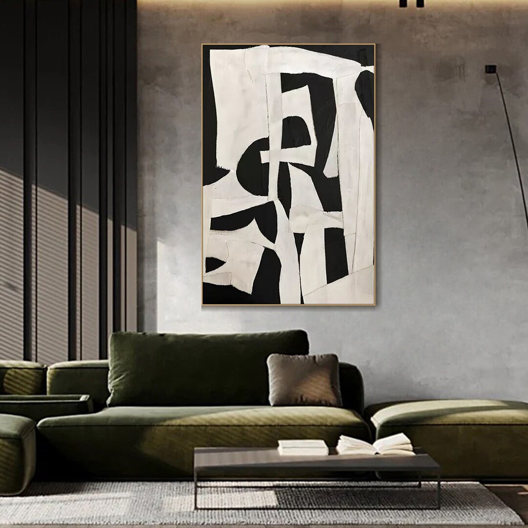 Picture of Oversized Minimalist Painting on Canvas Xxl Wall Art Boho - Etsy