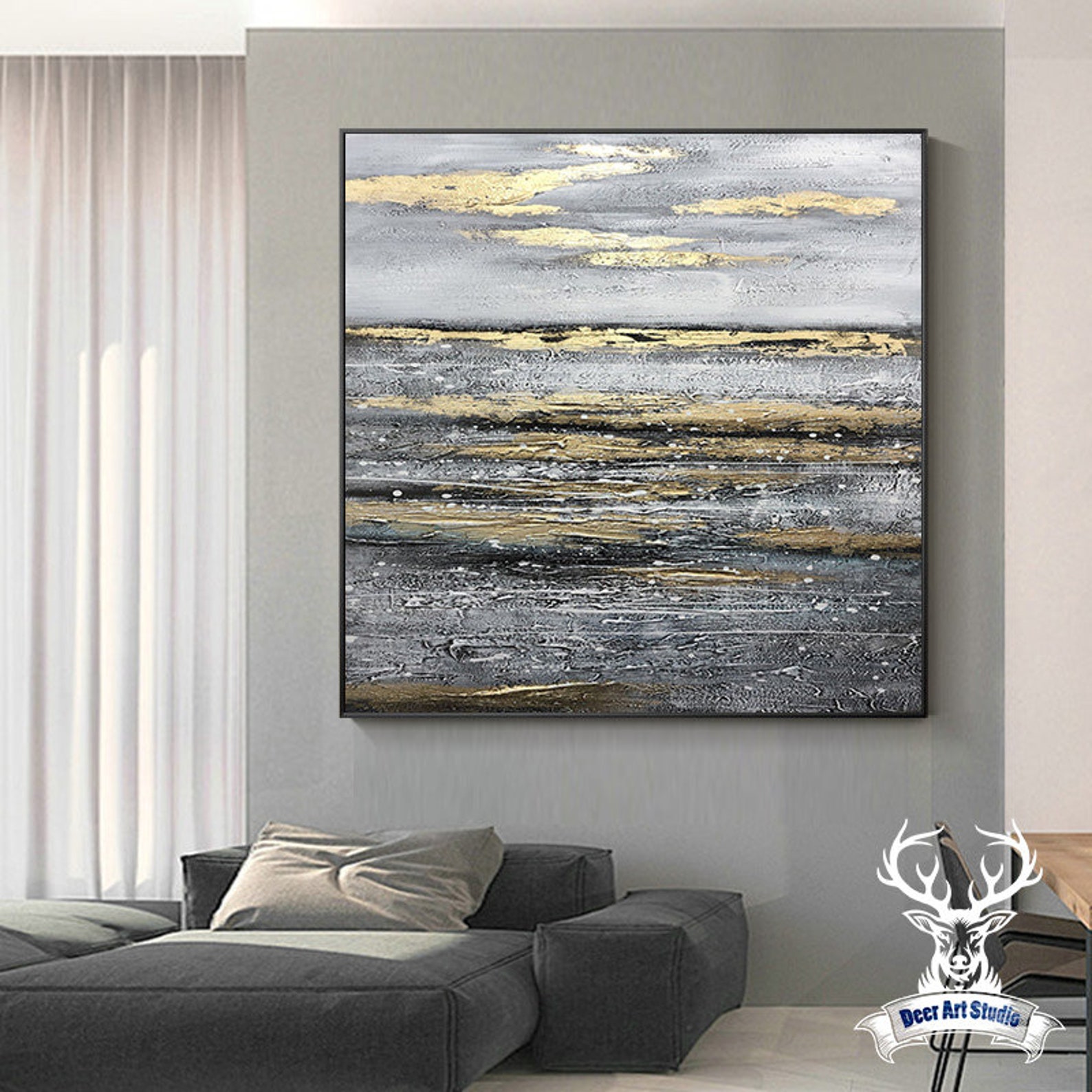 JaoXer Leinwandbild 30,5x30,5 Cm - Galaxie Baum Design Für Wohnzimmer & Büro