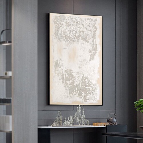 Abstract shops Painting Wabi-sabi Wall Art Textured Wall Art Painting On Canvas Beige Gray Wall Art Modern Art Contemporary Art Minimalist Art