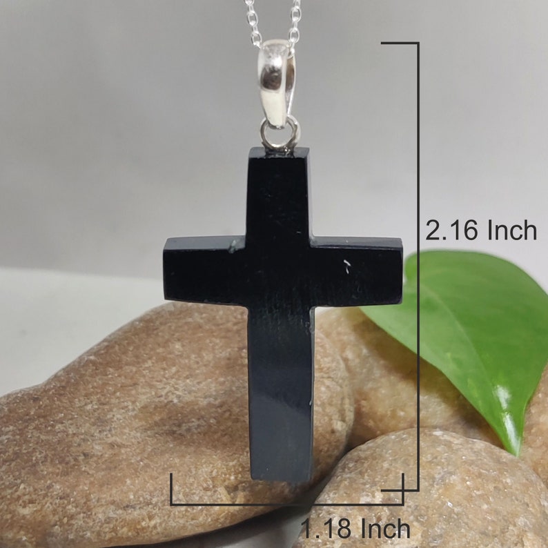 Black Onyx Cross Pendant Black Onyx Cross Necklace 925 - Etsy