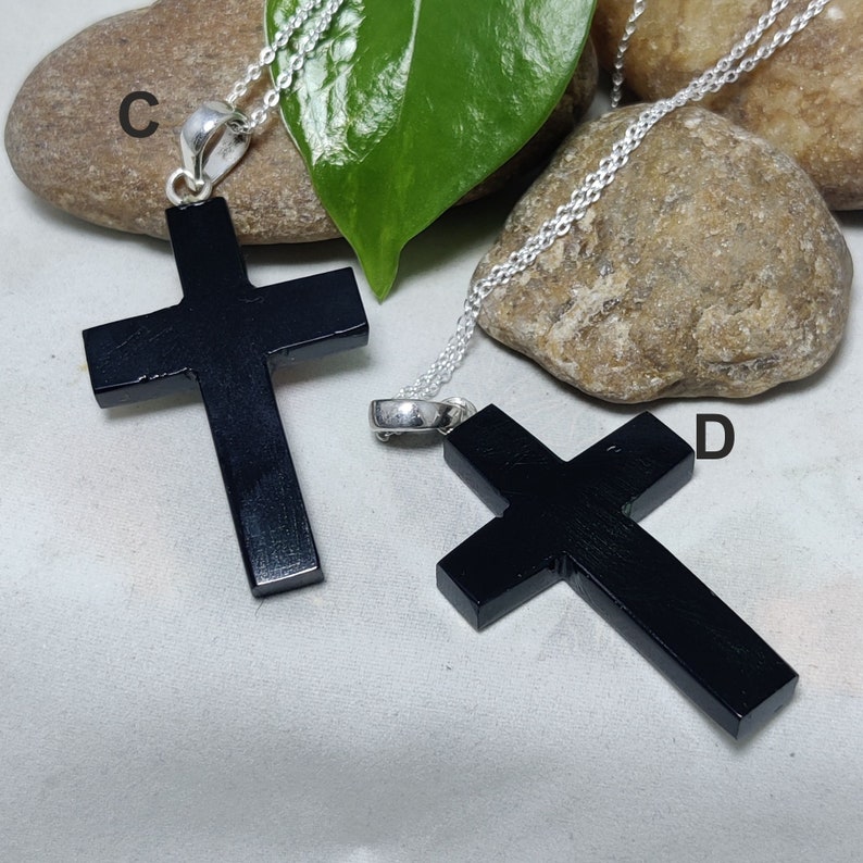 Black Onyx Cross Pendant Black Onyx Cross Necklace 925 - Etsy