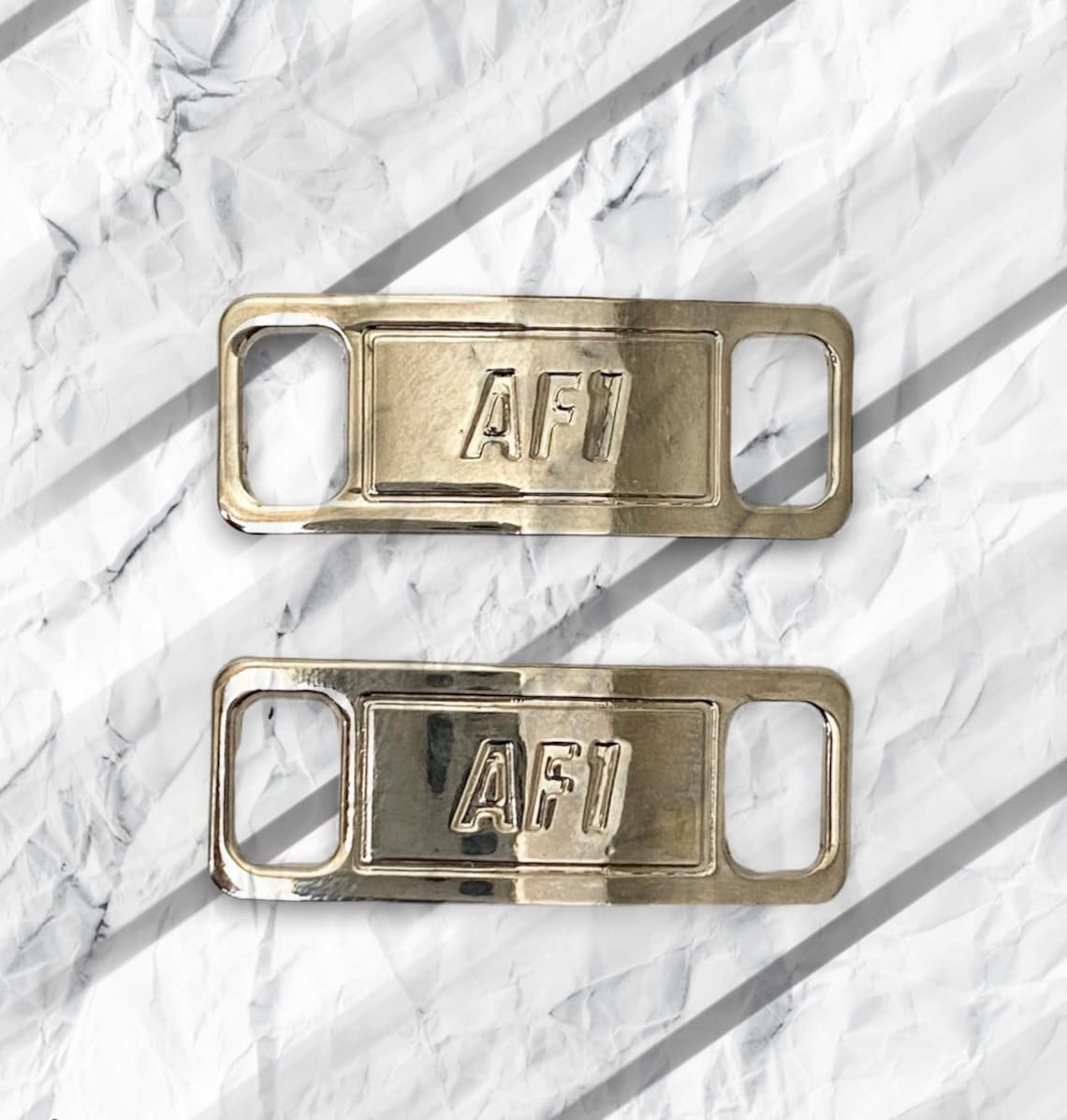 air force 1 silver tag