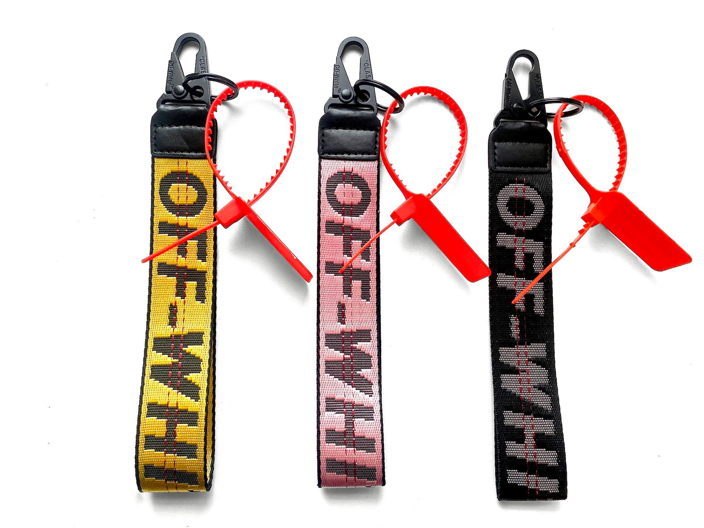 Off White Industrial Keychain Keyring & Red Cable Zip Tie Tag Etsy