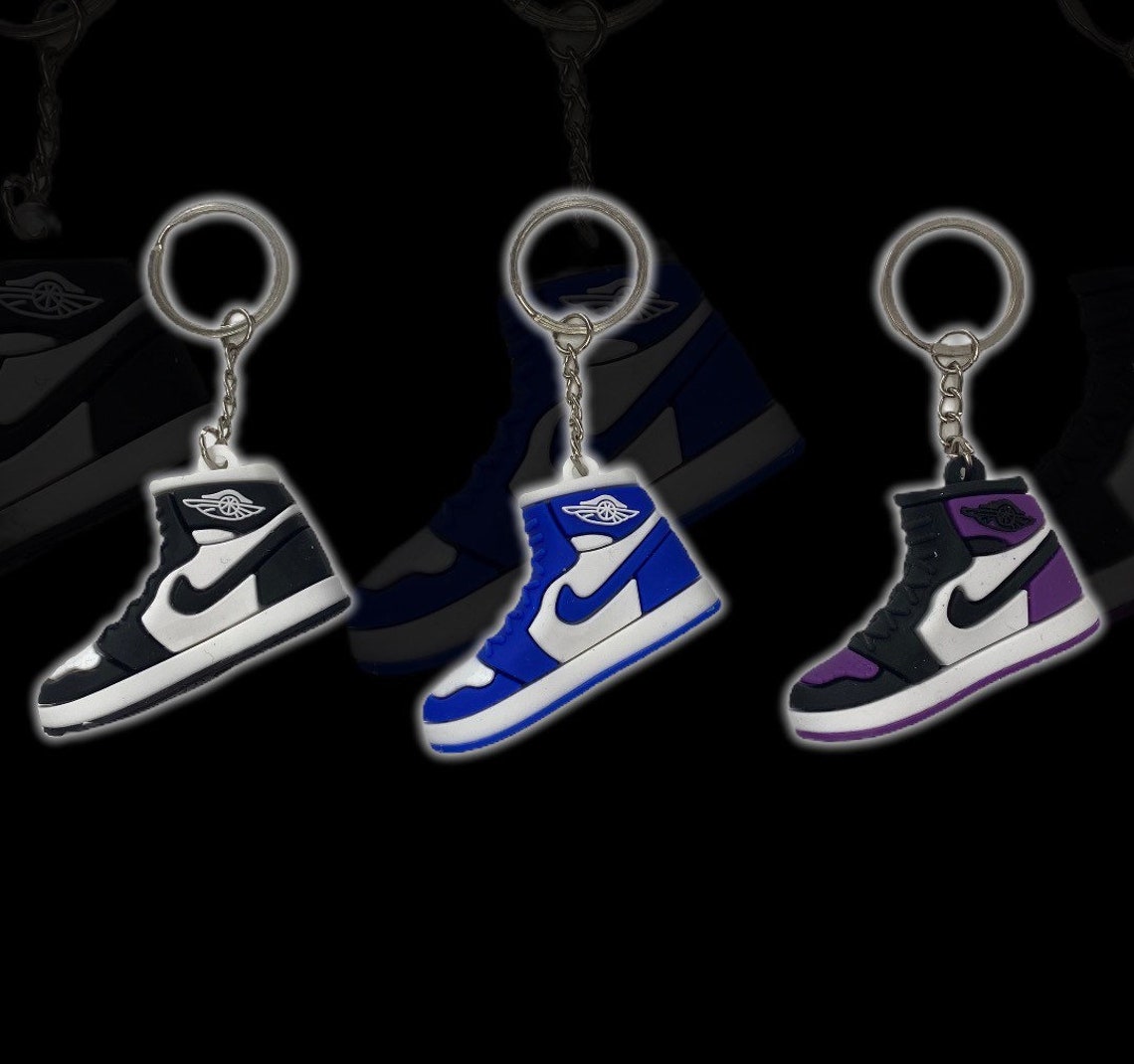 Nike Air Jordan 1 3D Silicone Sneaker Keychain Etsy