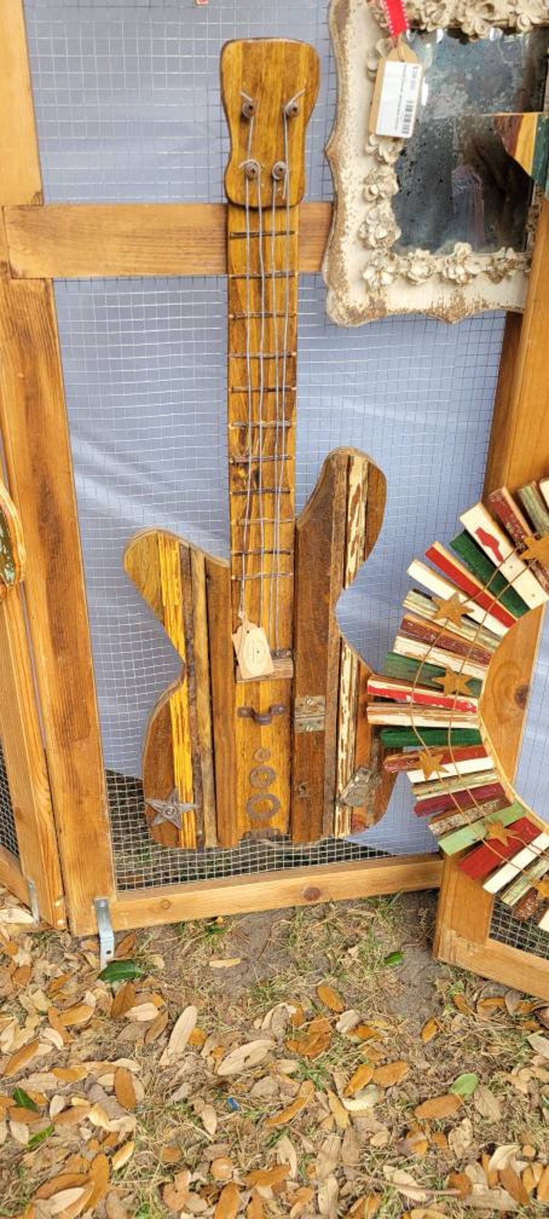 Repurposed Wood Guitar Wall Art Etsy