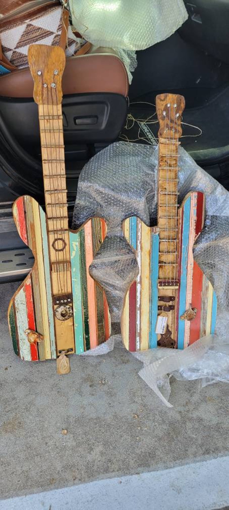 Repurposed Wood Guitar Wall Art Etsy