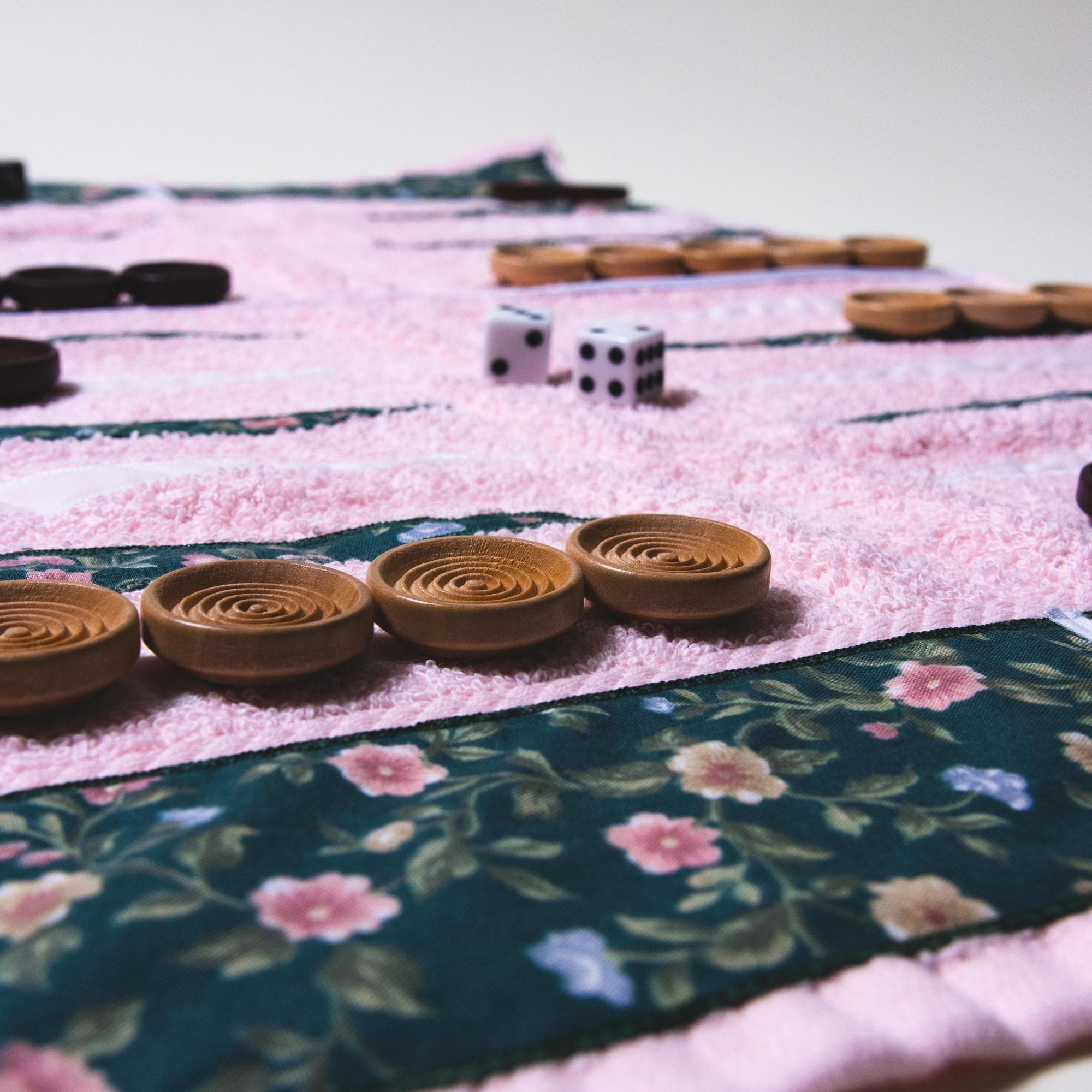 Pink Floral Outdoor/travel Backgammon Set - Etsy