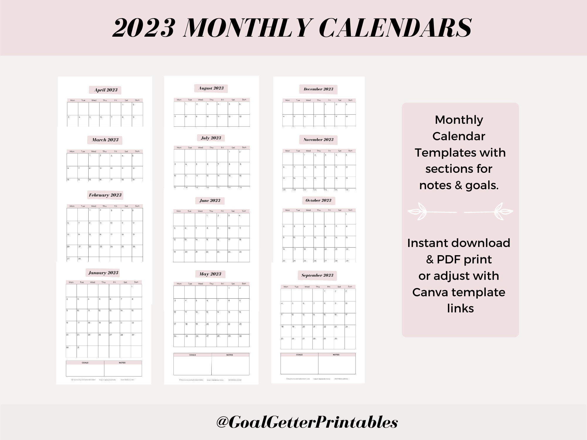 2023 Printable Planner Bundle for Moms, Productivity & Life Planner ...