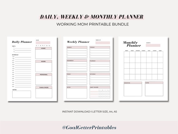 Organized Mom Planner - Digital Planning Bundle