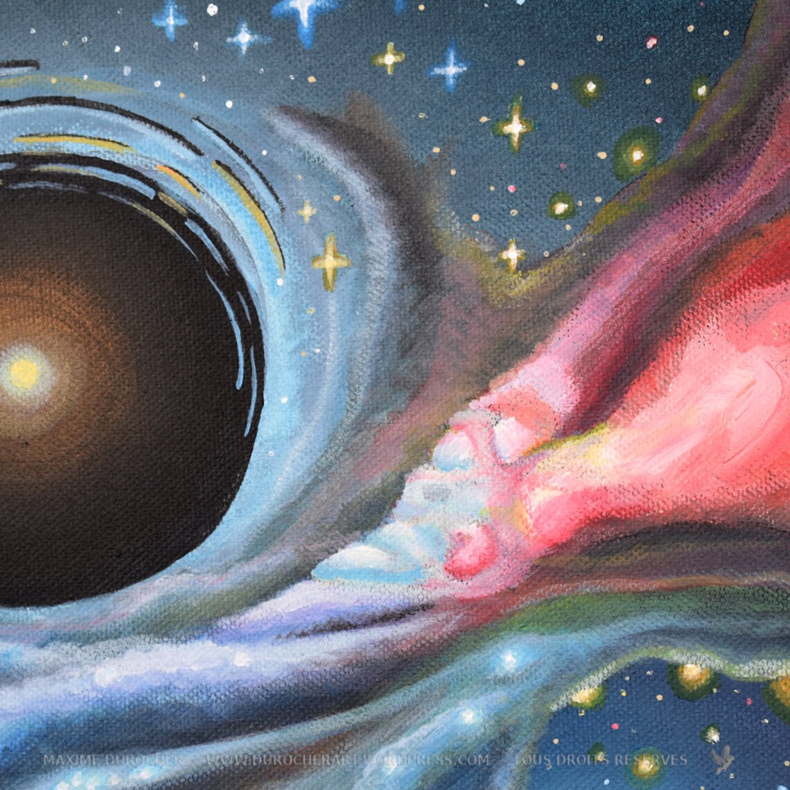 Acrylic painting on canvas universe The Origin of the Etsy