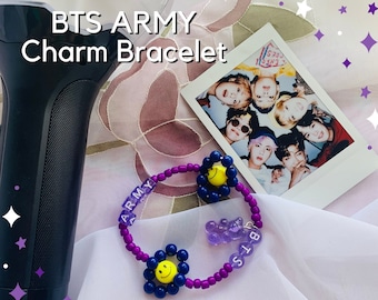 BTS ARMY Beaded Charm Bracelet | jhope vlive inspired