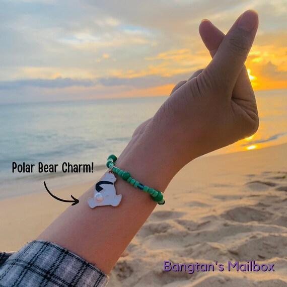 V Taehyung Beaded Charm Bracelet Jhope BTS Vlive Inspired