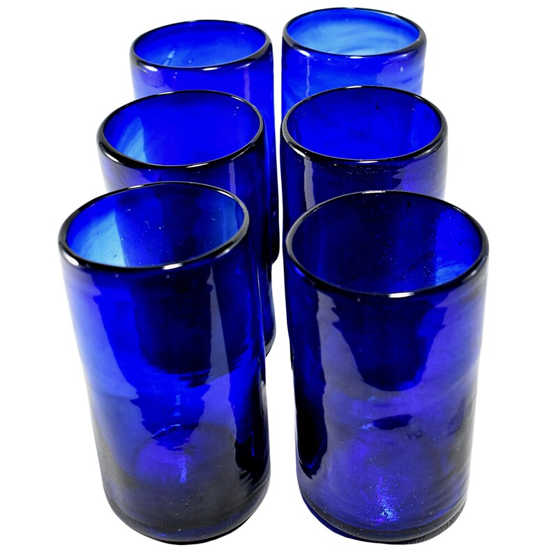 MAREY Mexican Drinking Glasses Artisan Crafted Blownglass Etsy