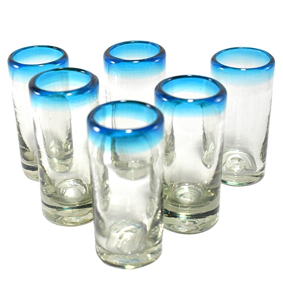 MAREY Mexican Shot Glasses Artisan Crafted BlownGlass Etsy