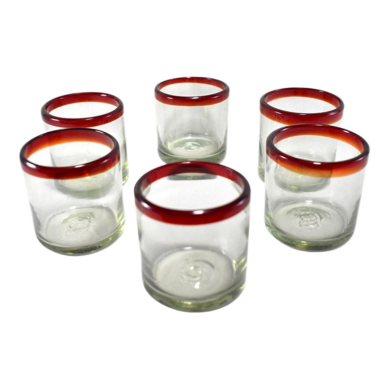 MAREY Mexican Drinking Glasses Artisan Crafted Blown Glass Etsy