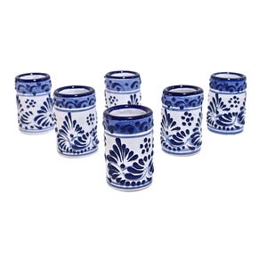 Handmade Talavera Tequila Shot Glasses (Set of 6)