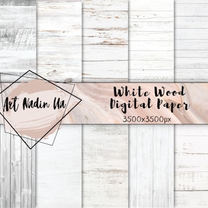 White wood digital background bundle. Wood digital scrapbook paper pack. Printable wood backdrop. Instant download. Commercial Use