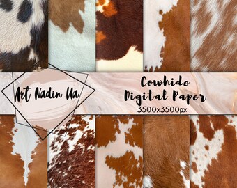 Digital Cowhide Textures. Cowhide Backgrounds. Brown and White Cowhide. Black and White Hides. Sublimation Cowhides. Textured Cowhides