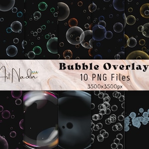 Bubble Overlays für Photoshop, Bubble Overlays, Bubbles, PNG Transparente Overlays, Wandkunst, Home Decor, Digitale Downloads