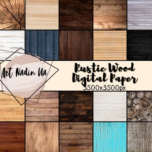 Rustiek hout digitaal papier, houten achtergrond, afdrukbare houten achtergrond, houten scrapbookpapier, houten achtergrond, digitaal papier, scrapbookingpapier